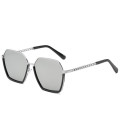 New Women Eyewear Brand Sunglasses  Gradient Mirror Square Female Oversized Half  Frame Designer